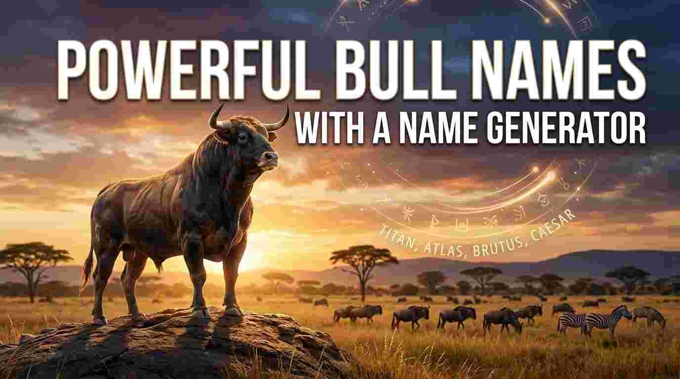 450+ Powerful Bull Names With Name Generator