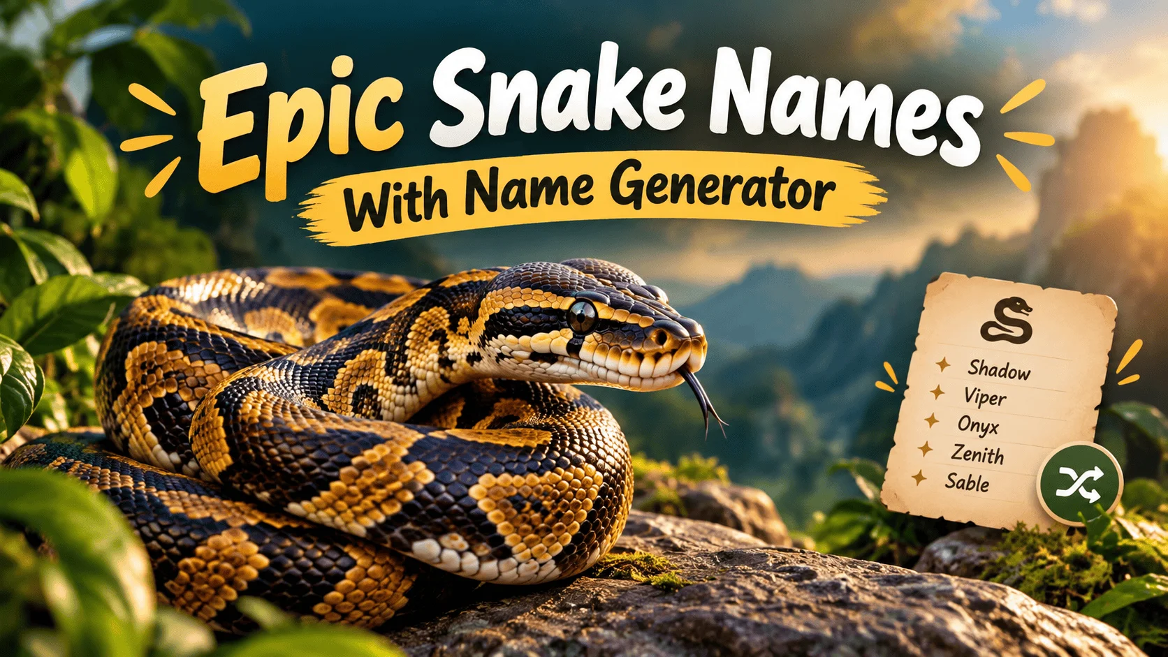 450+ Epic Snake Names With Name Generator