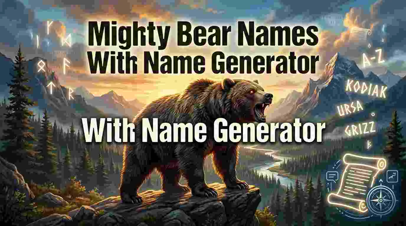 450+ Mighty Bear Names With Name Generator