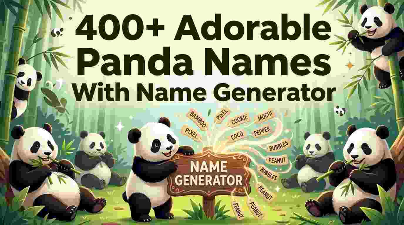 Adorable Panda Names With Name Generator