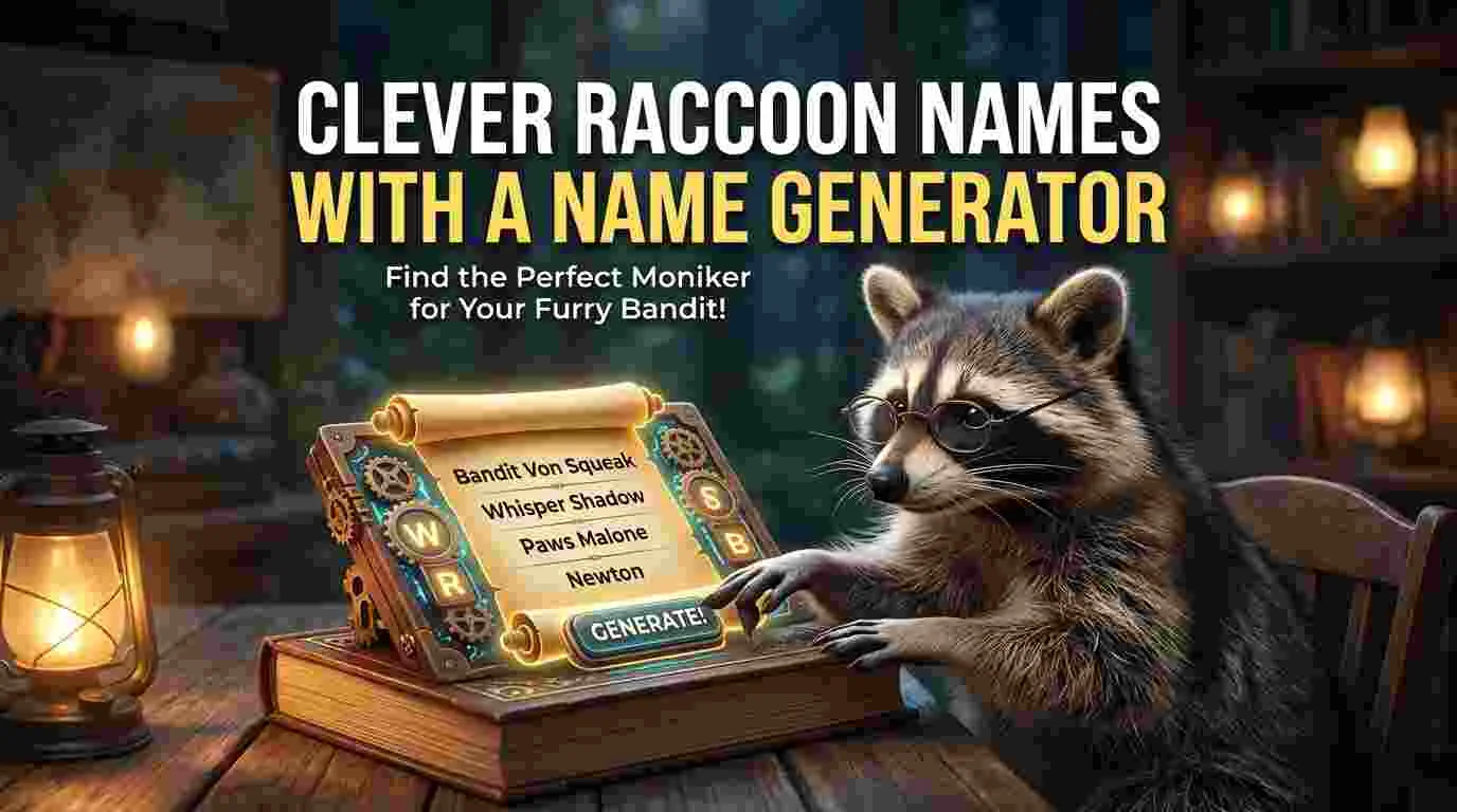 400+ Clever Raccoon Names With a Name Generator