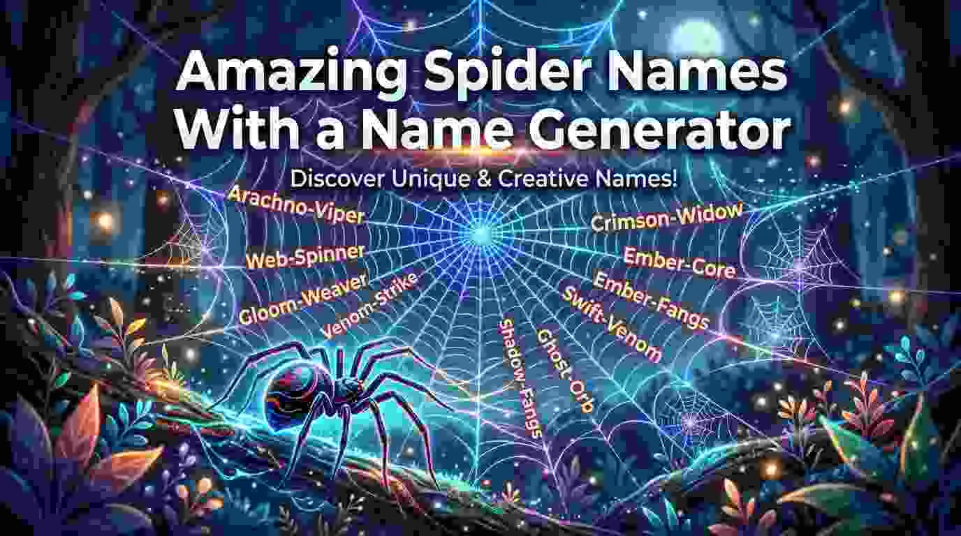 400+ Amazing Spider Names With a Name Generator