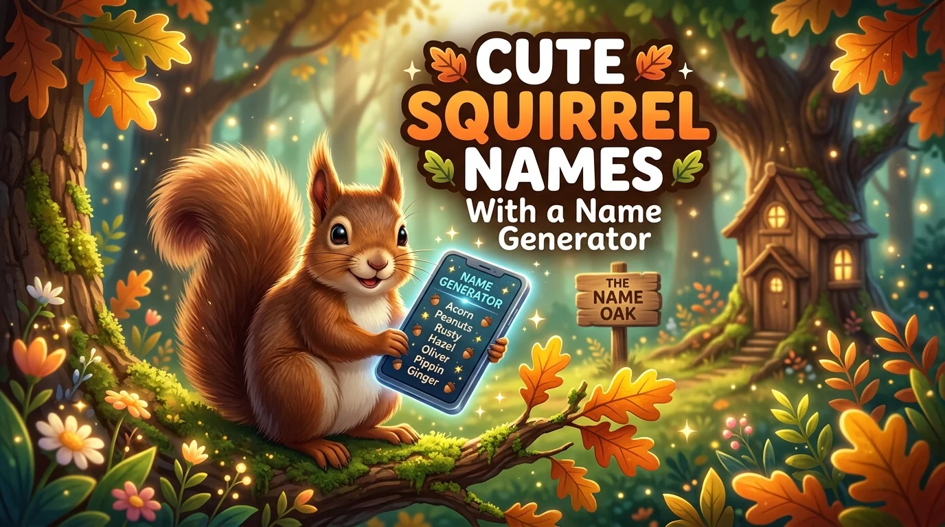 Cute Squirrel Names With a Name Generator