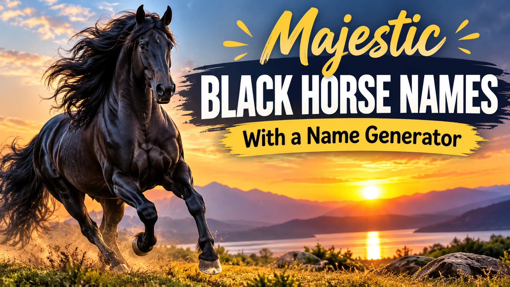 Majestic Black Horse Names With a Name Generator