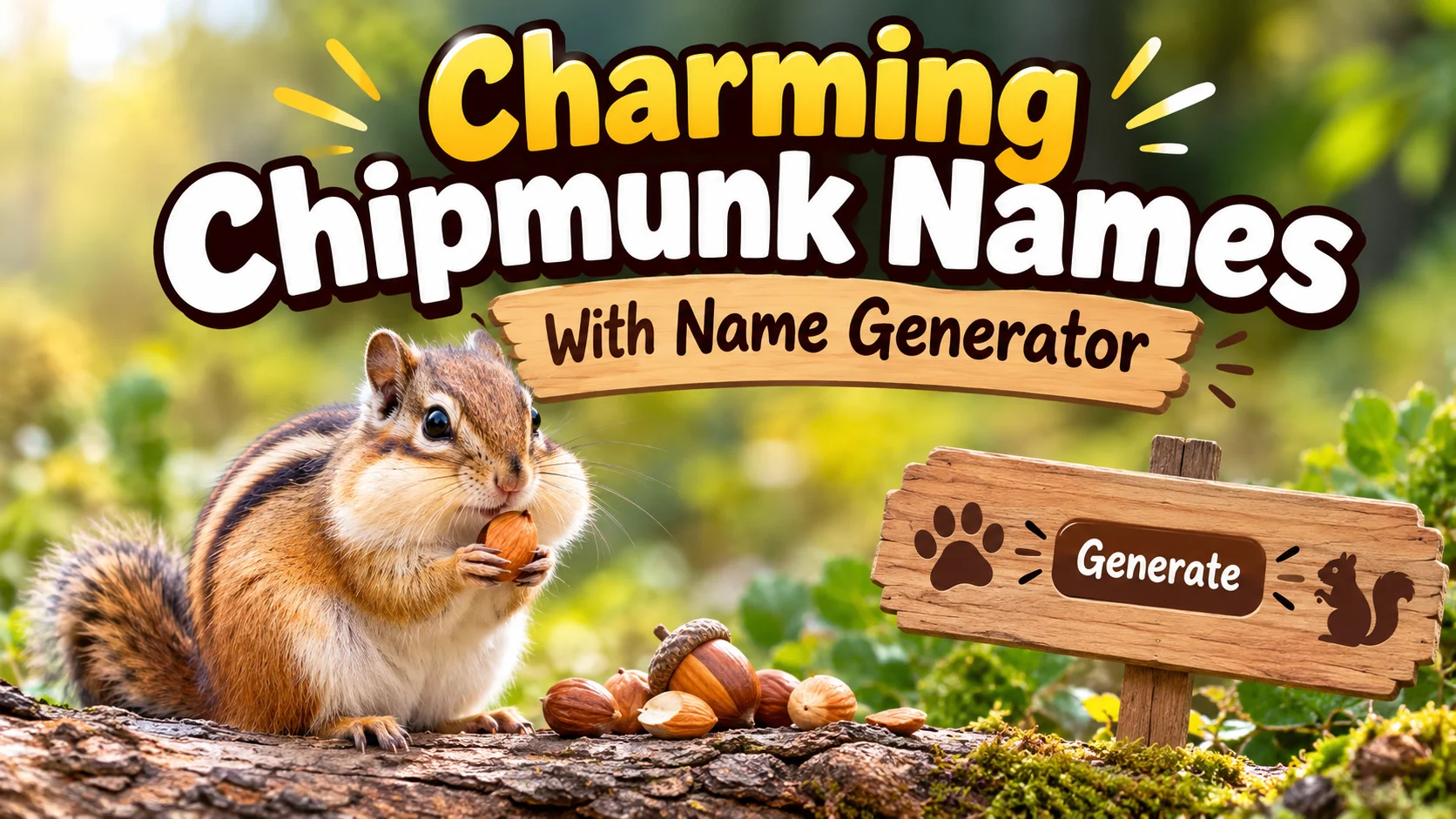 Charming Chipmunk Names With Name Generator