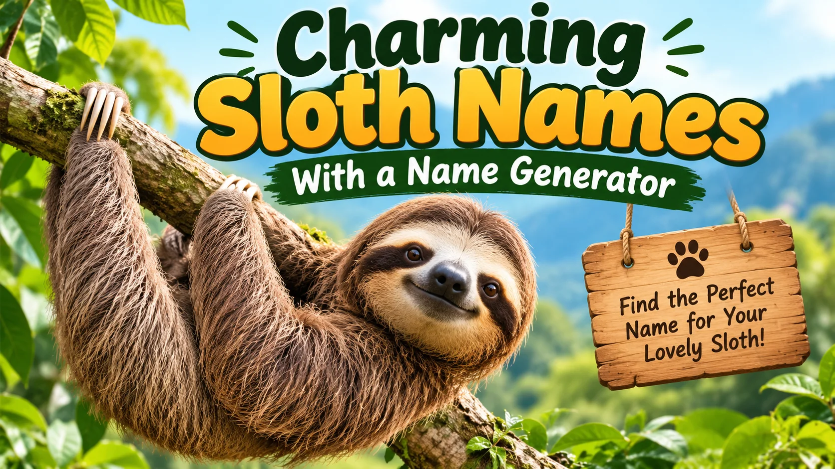 Charming Sloth Names With a Name Generator