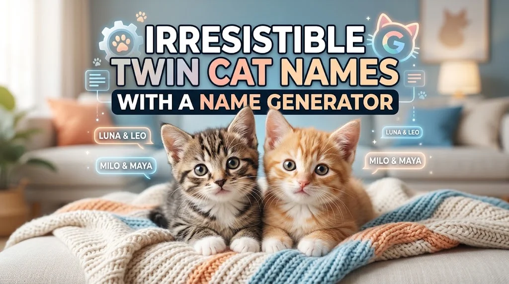 Irresistible Twin Cat Names With a Name Generator